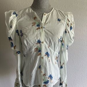 Chelsea & Violet White Floral Embroidered Blouse